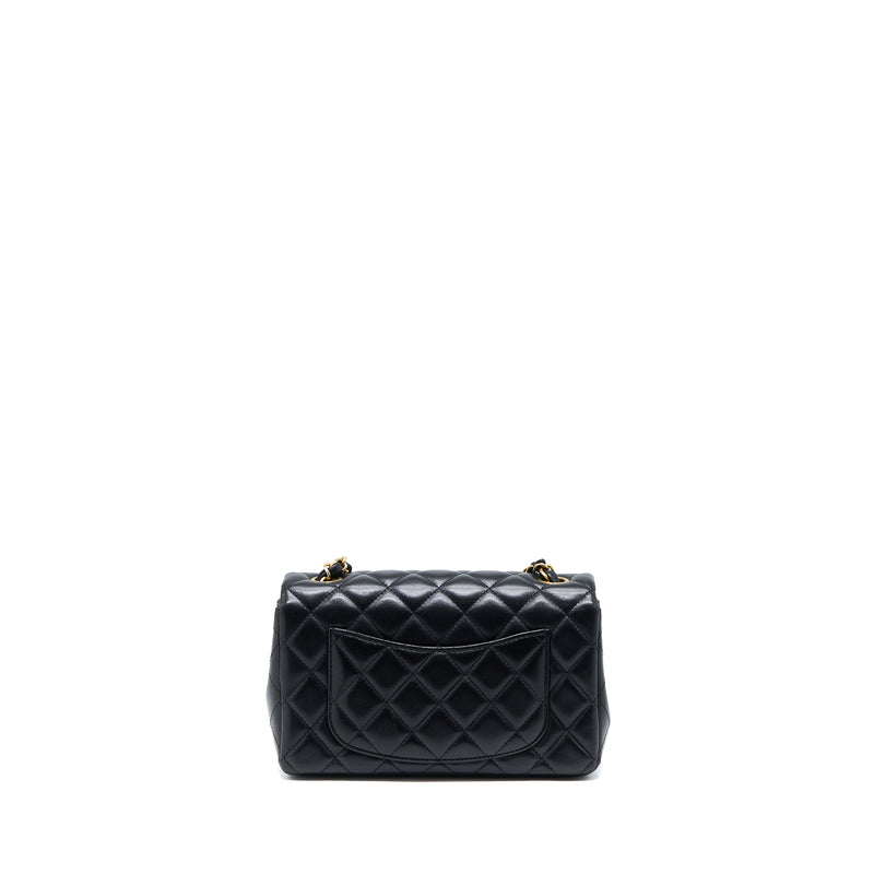 Chanel Mini Rectangular Flap Bag Lambskin Black GHW