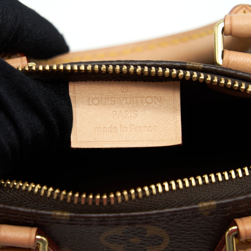 Louis Vuitton Nano Speedy Monogram Canvas GHW