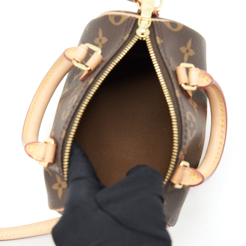 Louis Vuitton Nano Speedy Monogram Canvas GHW