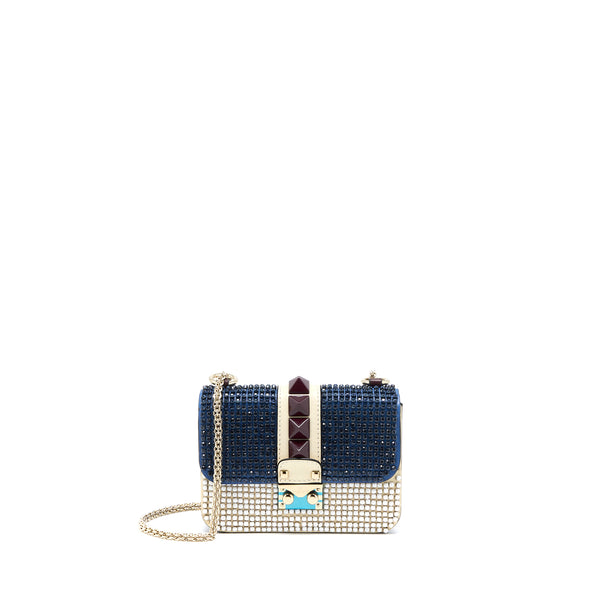 Valentino Mini Rockstud Crossbody Bag Multicolour Crystals SHW