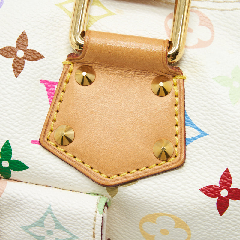 Louis Vuitton White Monogram multicolour Speedy 30 bag