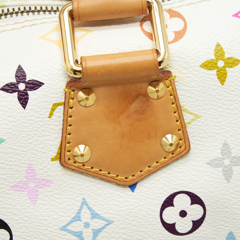 Louis Vuitton White Monogram multicolour Speedy 30 bag
