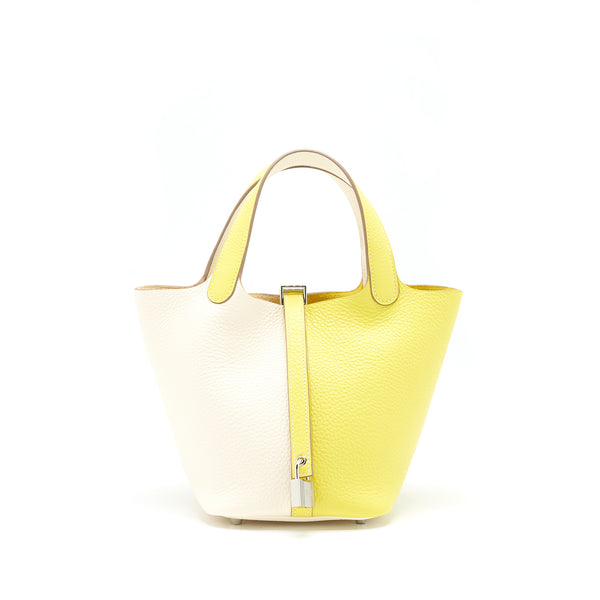 Hermes picotin 18 Lock Bag Lime/ Nata SHW Stamp Y