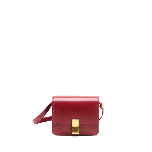 Celine Small Classic Box Bag Calfskin Red GHW