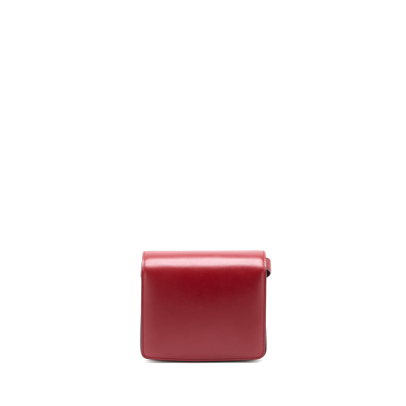 Celine Small Classic Box Bag Calfskin Red GHW
