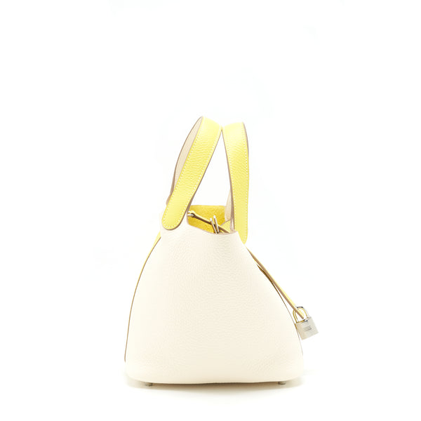 Hermes picotin 18 Lock Bag Lime/ Nata SHW Stamp Y