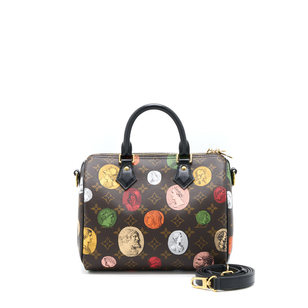 Louis Vuitton x Fornasetti Speedy Bandouliere 25 Multicolour Monognram Canvas GHW (New Version)