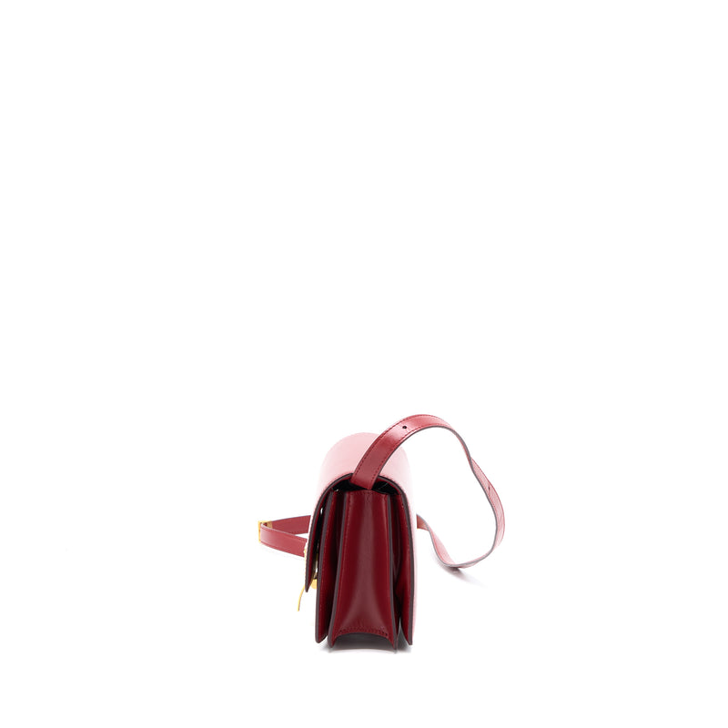 Celine Small Classic Box Bag Calfskin Red GHW