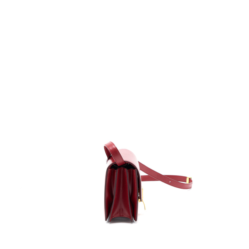 Celine Small Classic Box Bag Calfskin Red GHW