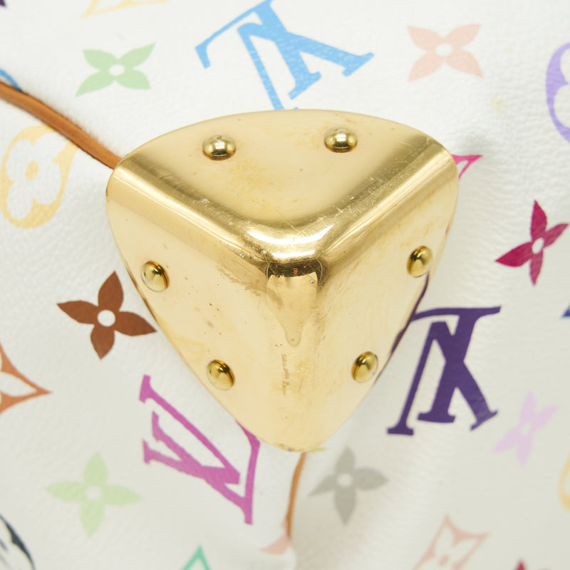 Louis Vuitton White Monogram multicolour Speedy 30 bag