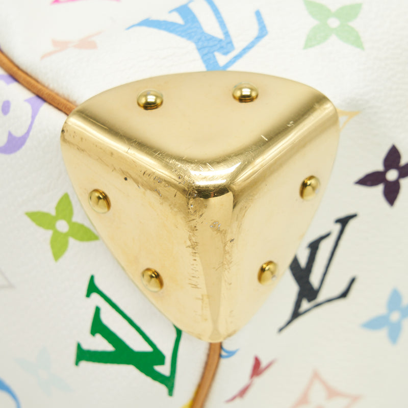 Louis Vuitton White Monogram multicolour Speedy 30 bag