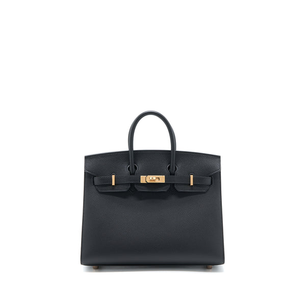 Hermes Birkin 25 Epsom Black RGHW Stamp U