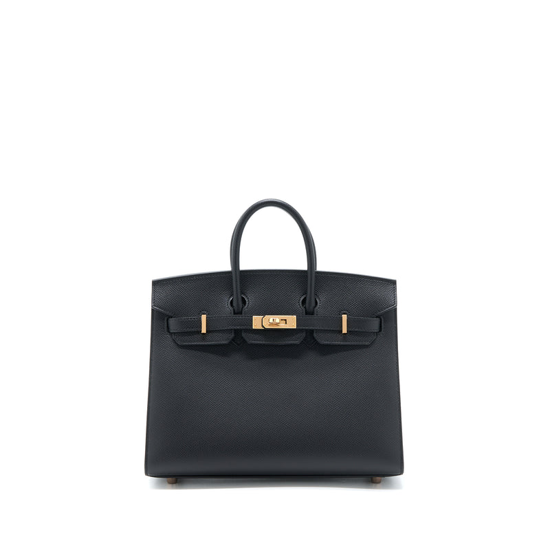 Hermes Birkin 25 Epsom Black RGHW Stamp U