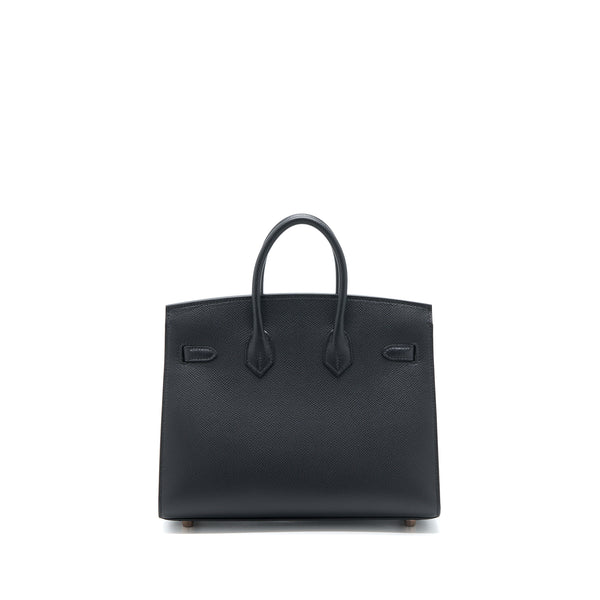 Hermes Birkin 25 Epsom Black RGHW Stamp U