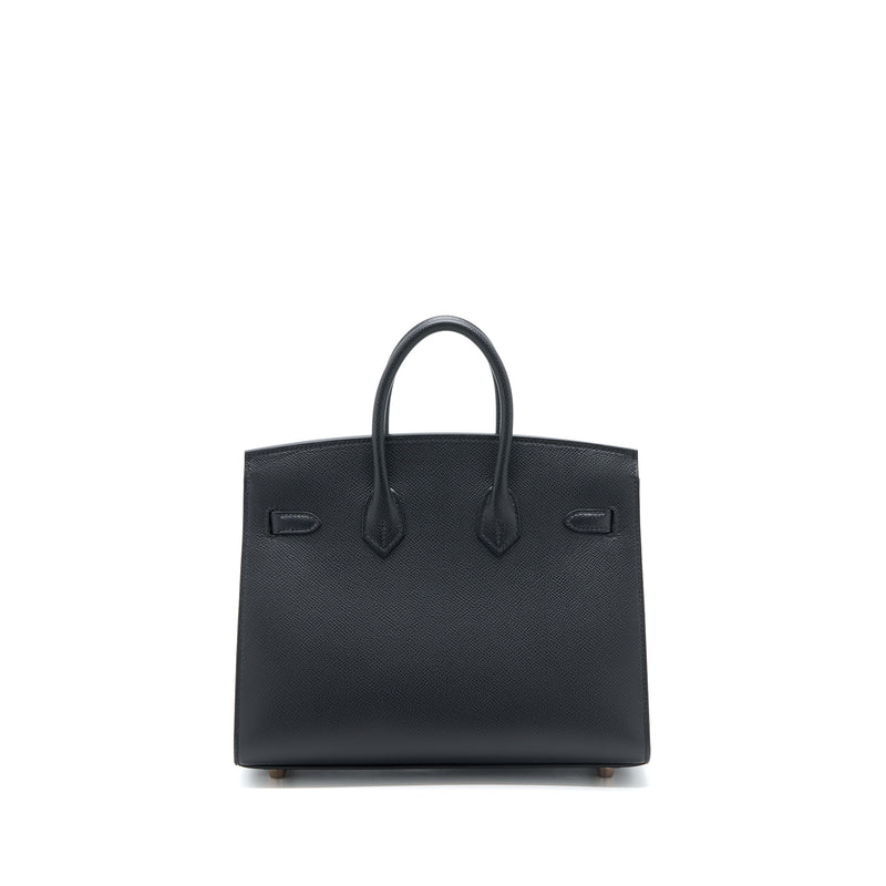 Hermes Birkin 25 Epsom Black RGHW Stamp U