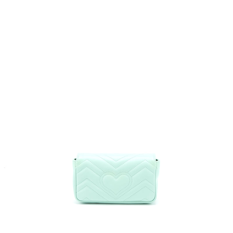 Gucci GG Marmont Super Mini Bag Calfskin Mint Green SHW