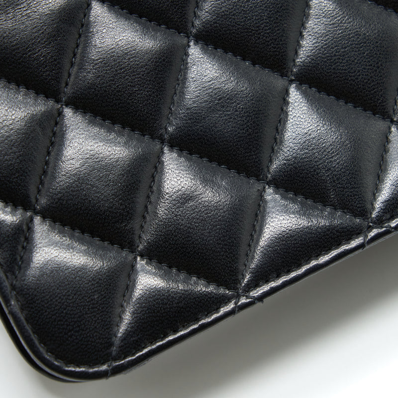 Chanel Vintage Quilted Mini Flap Bag With Chain Lambskin Black GHW