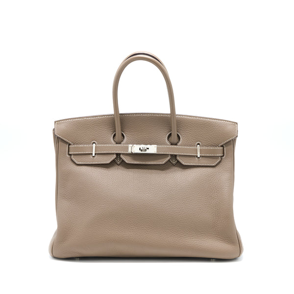 Hermes Birkin 35 Togo Etoupe SHW Stamp Square J