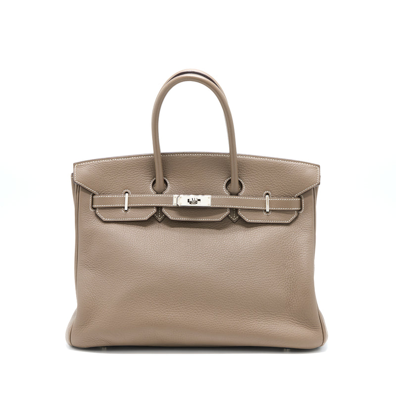 Hermes Birkin 35 Togo Etoupe SHW Stamp Square J