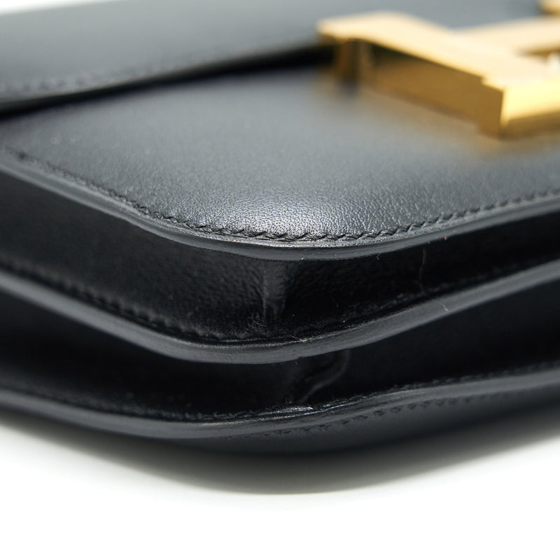 Hermes Mini Constance Swift Leather Black GHW stamp A year 2017