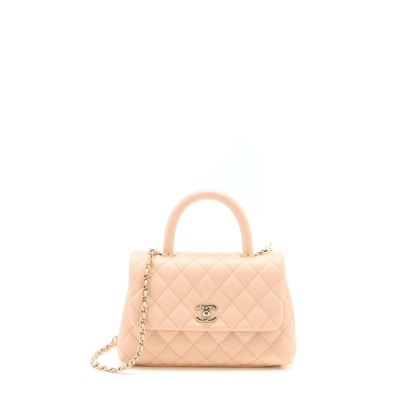 Chanel Small Coco Handle Caviar Light Pink LGHW
