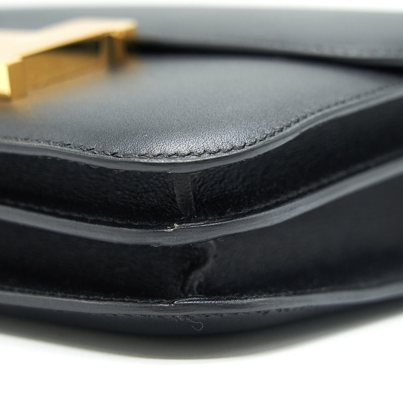 Hermes Mini Constance Swift Leather Black GHW stamp A year 2017