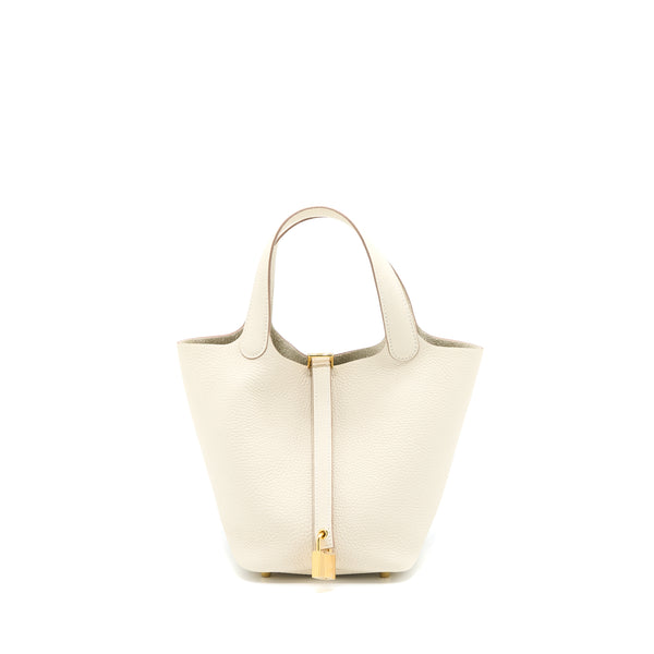 Hermes Picotin 18 Clemence Craie GHW Stamp U