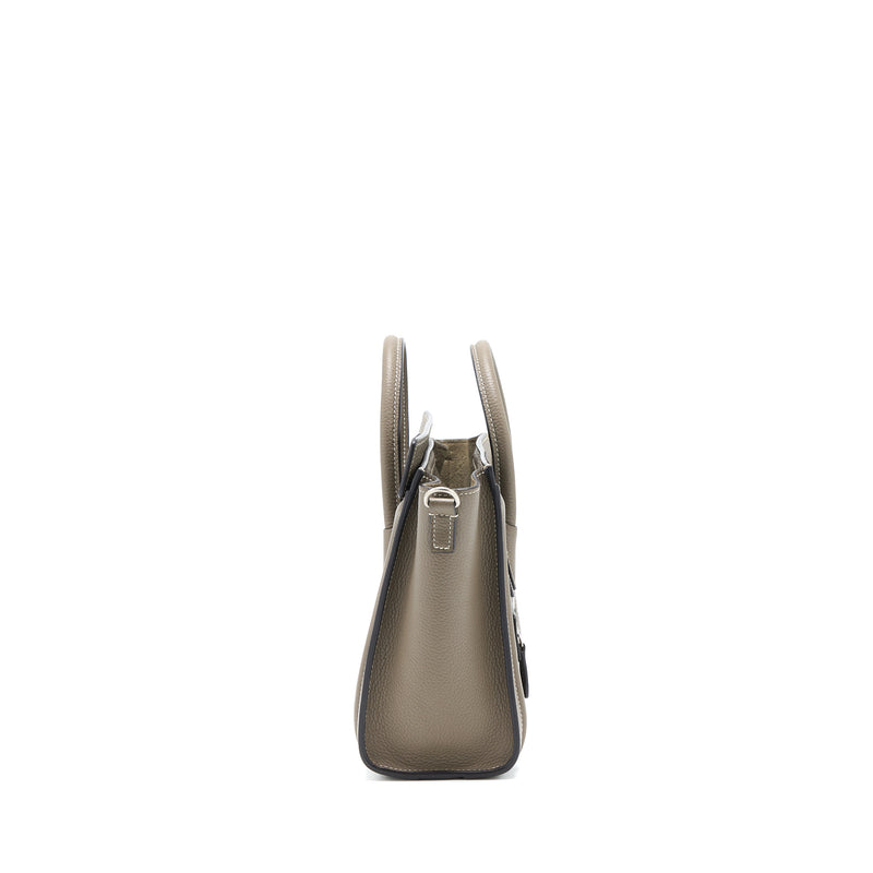 Celine Nano Luggage Bag Calfskin Grey SHW