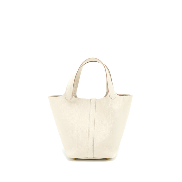 Hermes Picotin 18 Clemence Craie GHW Stamp U