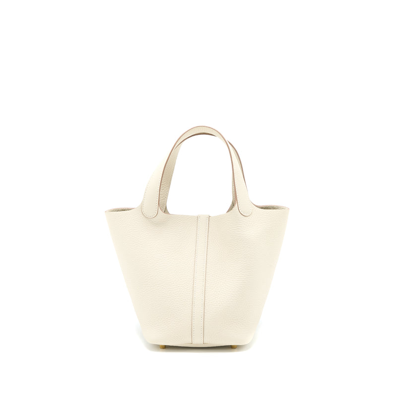 Hermes Picotin 18 Clemence Craie GHW Stamp U