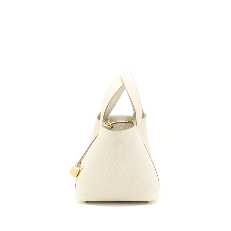 Hermes Picotin 18 Clemence Craie GHW Stamp U