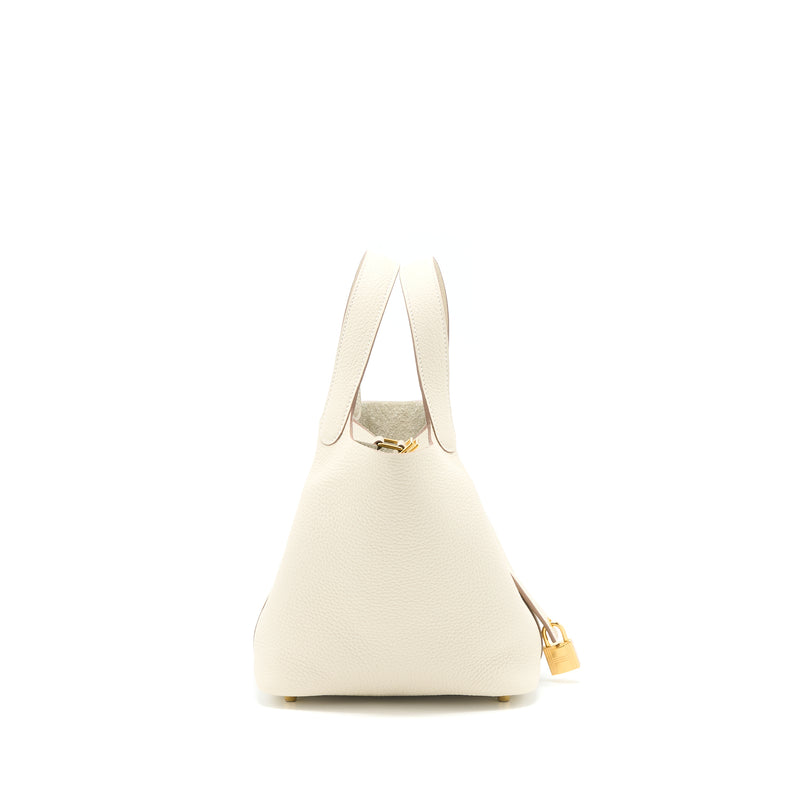 Hermes Picotin 18 Clemence Craie GHW Stamp U