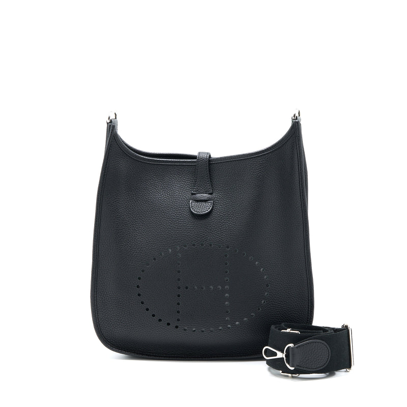 Hermes Evelyne 29 Clemence Black SHW Stamp X