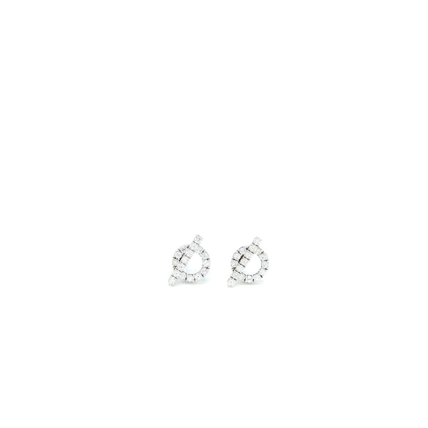 Hermes Finesse Earrings White Gold With Diamonds