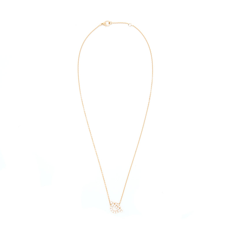 Hermes Finesse Necklace Rose Gold With Diamonds