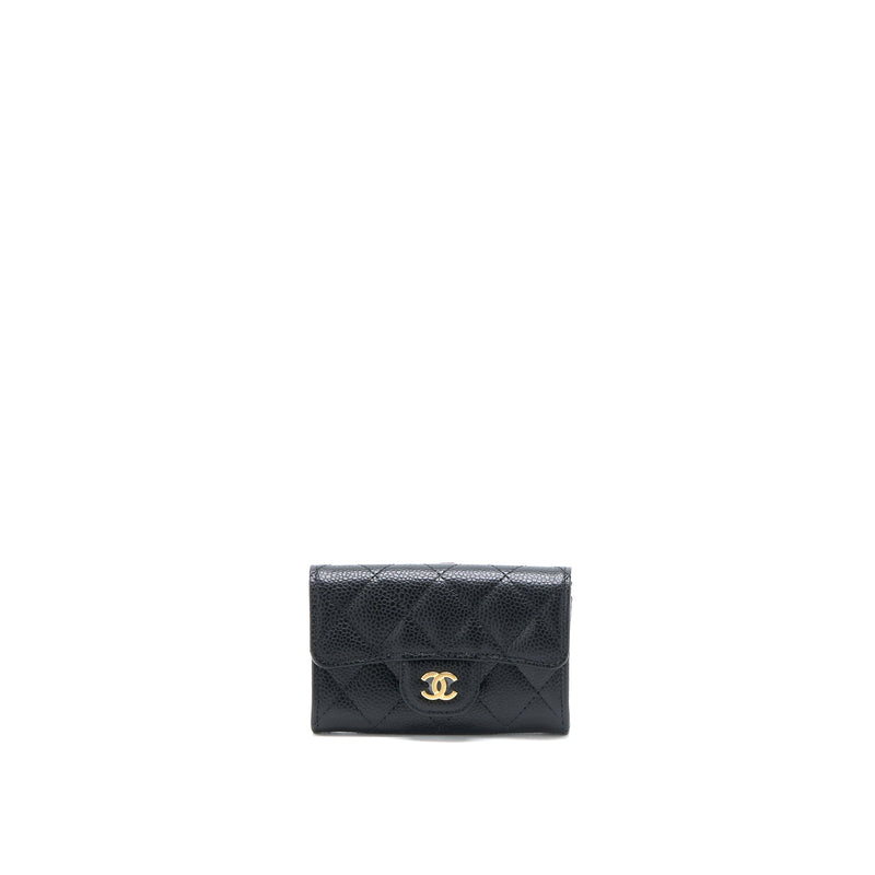 Chanel Classic Quilted Flap Card Holder Caviar Black GHW (Microchip)