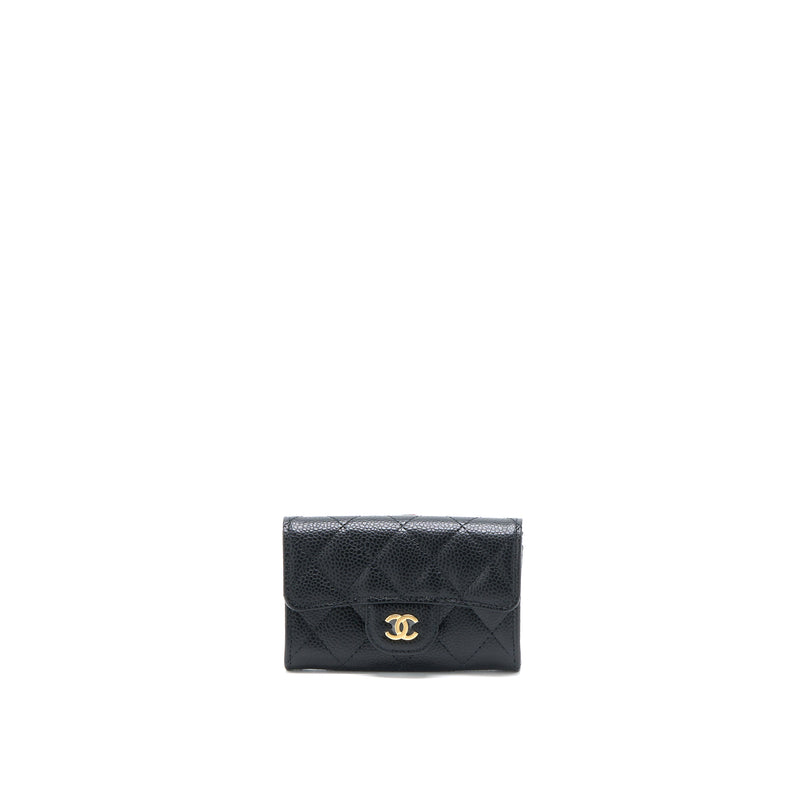 Chanel Caviar Quilted Flap Card Holder Black