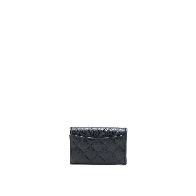 Chanel Classic Quilted Flap Card Holder Caviar Black GHW (Microchip)