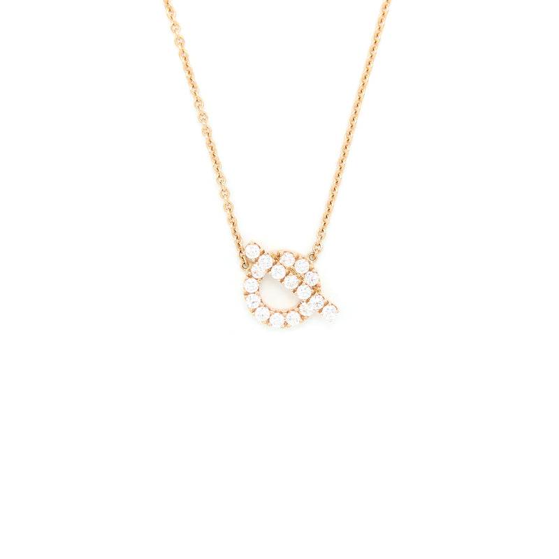 Hermes Finesse Necklace Rose Gold With Diamonds