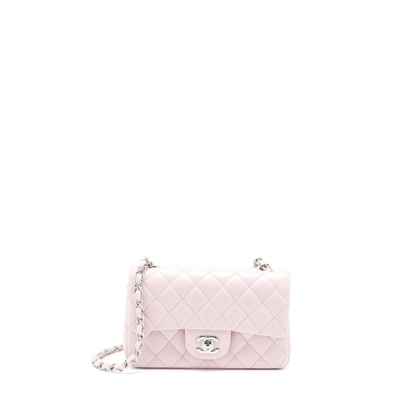 Chanel Mini Rectangular Flap Bag Lambskin Light Pink SHW