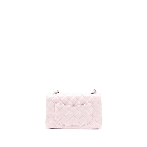 Chanel Mini Rectangular Flap Bag Lambskin Light Pink SHW