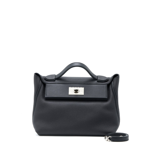 Hermes 24/24 2424 - 29 Bag Togo/Swift Black SHW Stamp Z