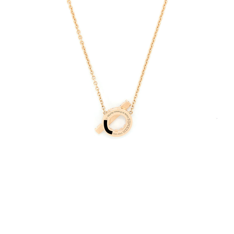 Hermes Finesse Necklace Rose Gold Diamonds
