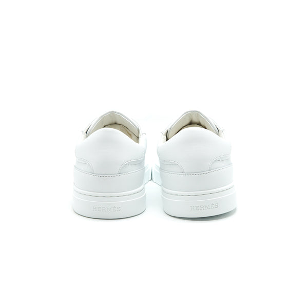 Hermes Day Sneaker Size38 Calfskin with Iconic Rose Gold Plated Kelly Buckle