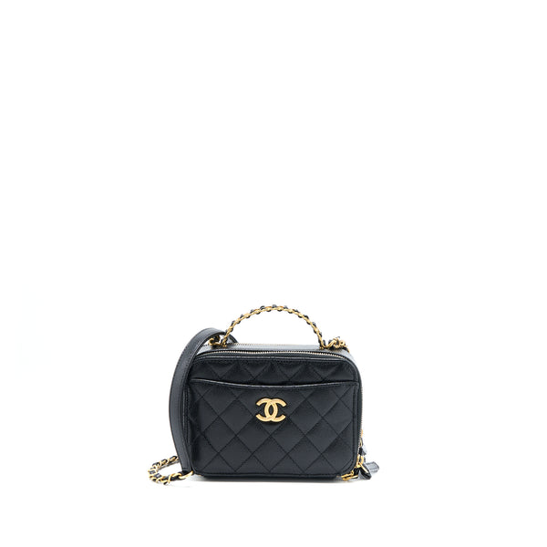 Black chanel vanity online bag