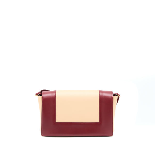 Celine Frame Bag Calfskin Ruby/Nude GHW