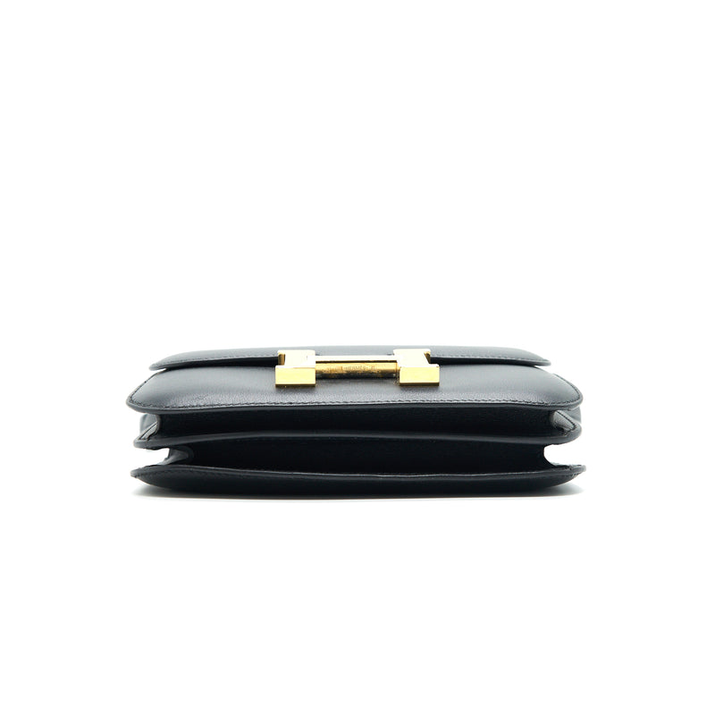 Hermes Mini Constance Swift Leather Black GHW stamp A year 2017