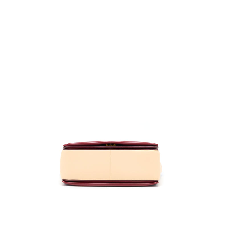 Celine Frame Bag Calfskin Ruby/Nude GHW