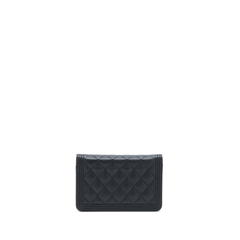 Chanel Classic Boy Wallet On Chain Caviar Black GHW