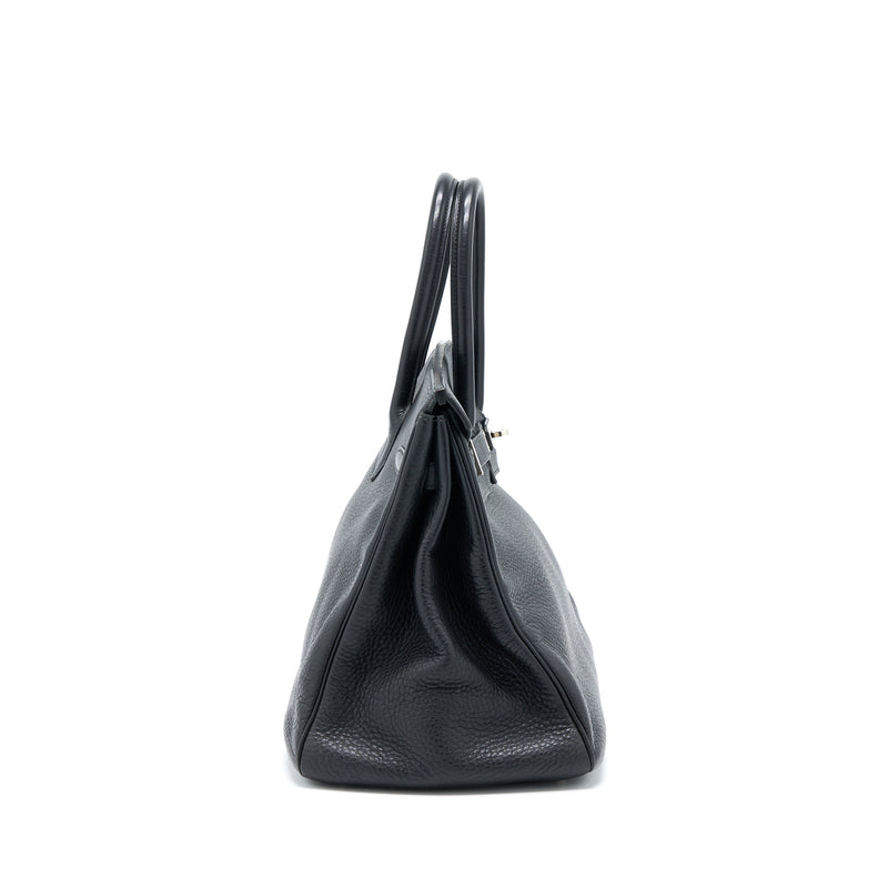 Hermes Birkin 35 Calfskin Black SHW Stamp Square E